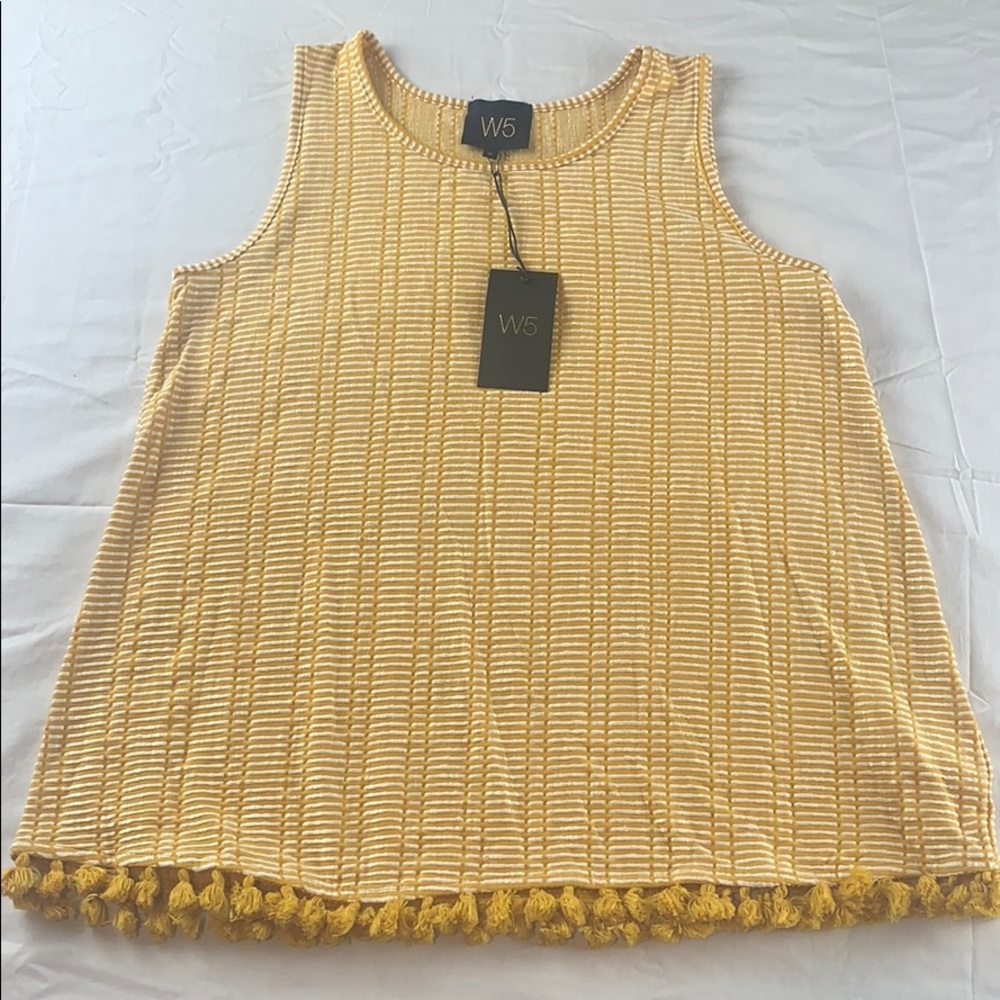 Anthropologie W5 Mustard Yellow Top